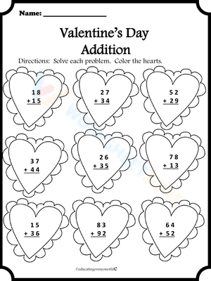 Addition with hearts