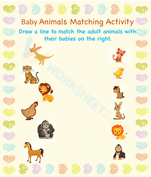 Baby Animals Matching Activity