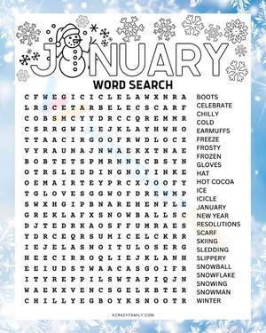 January Word Search 2