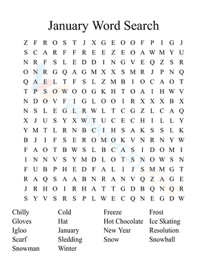 January Word Search 3