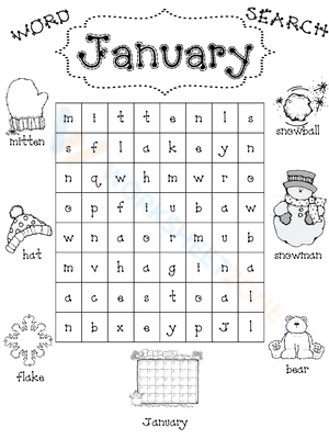 January Word Search 6