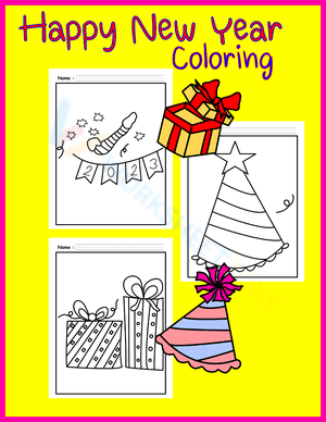 Happy New Year Coloring