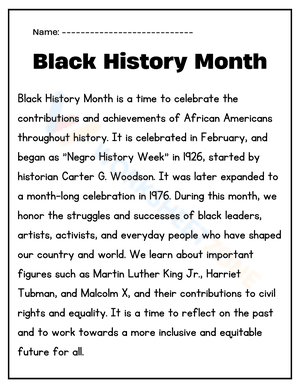 Black History Month Reading 