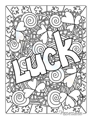 "Luck" Shamrock Doodle 