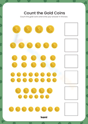 St Patrick's Day Count The Gold Coins