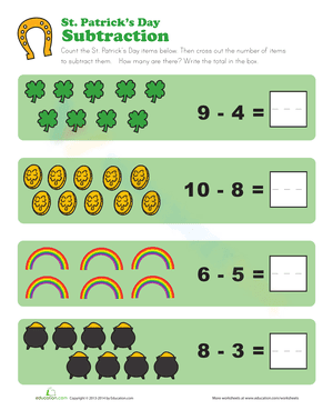 St. Patrick’s Day Subtraction