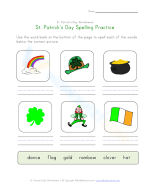 St. Patrick's Day Spelling 