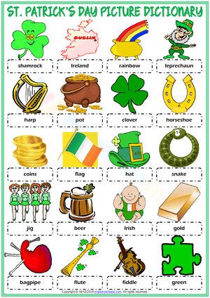 ST. PATRICK’S DAY PICTURE DICTIONARY