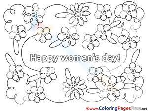 Happy women's day with flowers