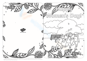 Women's Day Card Templates Coloring