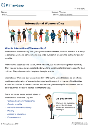 Women's Day Fact Sheet