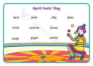 April Fools' Day Word Mat