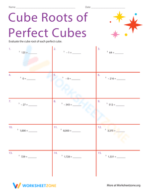 The process of computing the cube roots of numbers that are perfect cubes.