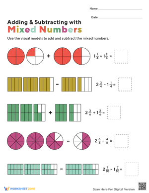 Adding and Subtracting with Mixed Numbers