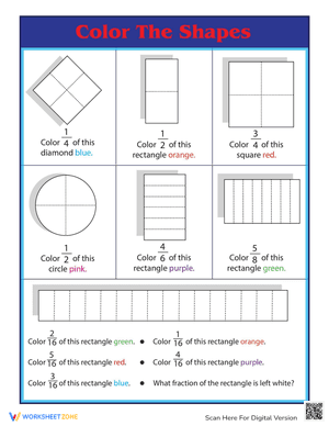 Portion Control: Color the Fractions