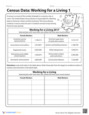 Census Data: Working for a Living 1