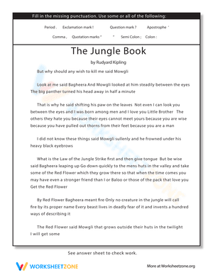 Practice Punctuation with the Jungle Book