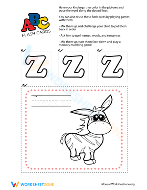 Alphabet Flashcards: Z