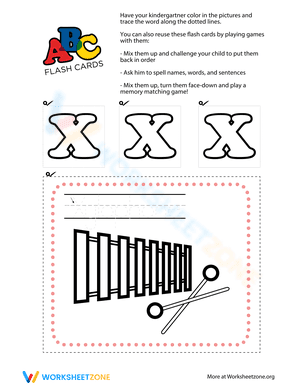Alphabet Flashcards: X