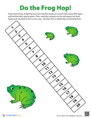 Skip Counting by 5: Frog Hop!