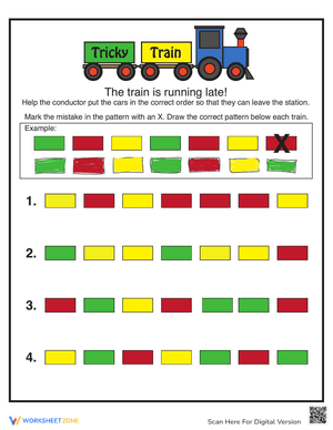 Tricky Train Color Patterns