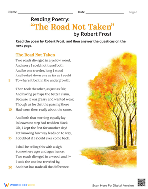 Reading Poetry: The Road Not Taken