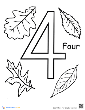 Count and Color: Four Leaves