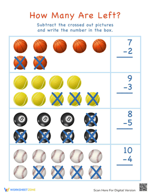 Subtraction for Visual Learners: Easter #8