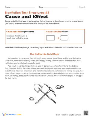Nonfiction Text Structures #2: Cause and Effect