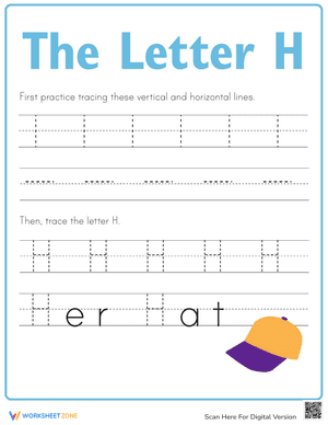 Practice Tracing the Letter H