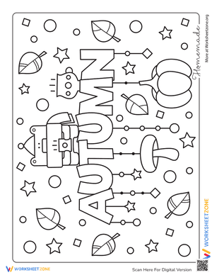 Back To School Coloring Page Autumn Fun