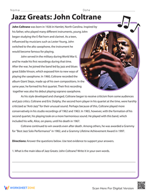 Jazz Greats: John Coltrane