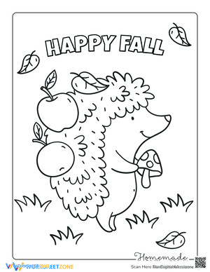 Back To School Coloring Page Happy Fall
