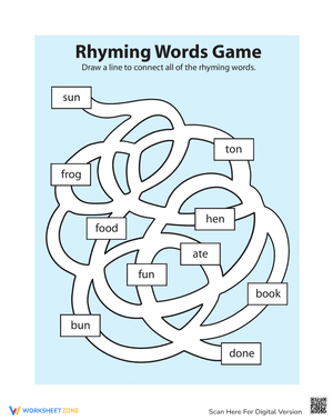 Rhyming Words Game 5