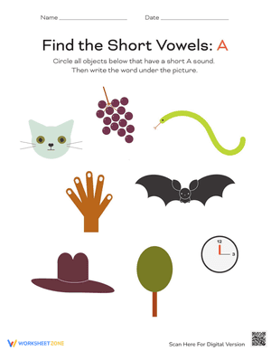 Find the Short Vowels: A