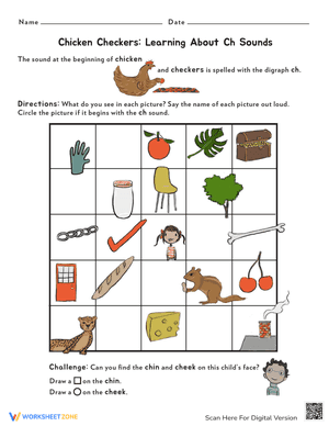 Chicken Checkers: Learning About Ch Sounds
