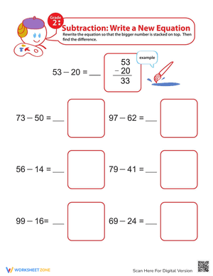 Writing Subtraction Equations 10