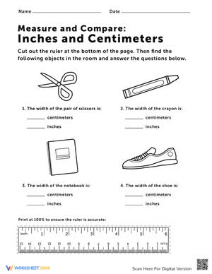 Measure & Compare: Inches & Centimeters