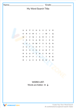 My Word Search Title