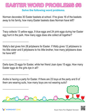 Easter Word Problems #8