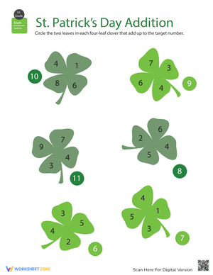 Holiday Math: St. Patrick's Day Addition