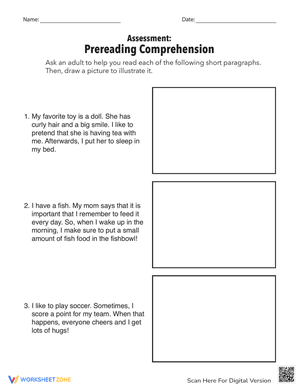 Assessment: Prereading Comprehension