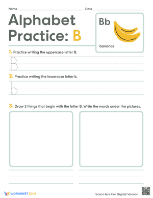 Alphabet Practice: B