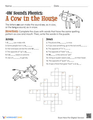 -OW Sounds Phonics: A Cow in the House