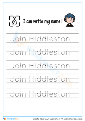 I can write my name !