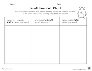Nonfiction KWL Chart