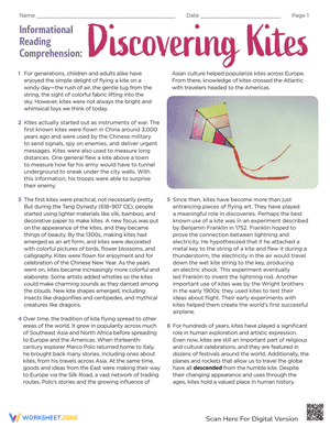 Informational Reading Comprehension: Discovering Kites
