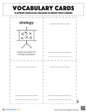 Vocabulary Cards: Strategies to Identify What's Missing