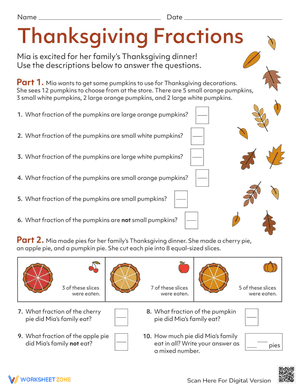 Thanksgiving Fractions