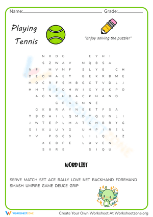 Playing Tennis Puzzle